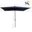 Parasols d'extérieur à énergie solaire 10 x 6,5T rectangulaires à DEL avec manivelle et bouton-poussoir inclinable pour le jardin-1233732774