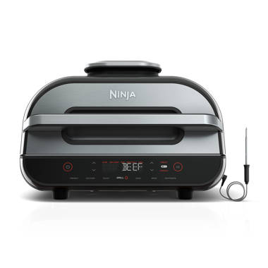  Ninja FG551 Foodi Smart XL 6-in-1 Indoor Grill with Air Fry,  Roast, Bake, Broil & Dehydrate, Smart Thermometer, Black/Silver: Home &  Kitchen