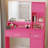 Vanity Desk With Mirror And LED Light Strip,Dressing Table With Large Drawer, 3 Level Storage Dresser & 3 Lighting Modes Adjustable Brightness,Suitable For Bedroom