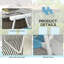 Ensemble de 4 chaises de patio pliantes, ensemble de chaises portatives classiques, bleu-119703125