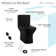 Carre One-Piece Square Toilet Dual-Flush 1.1/1.6 gpf with 10" Rough-In