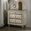 Table de chevet 2 tiroirs beige