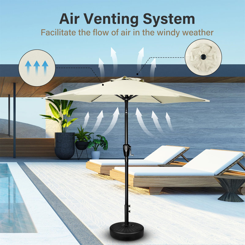 228.6cm Tilt Market Parasol