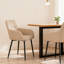 Ensemble de 2 chaises de salle à manger beige, chaises de cuisine rembourrées modernes avec dossier et siège large-954521553