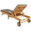 195cm Long Teak Sun Lounger-428457918