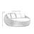 PE Rattan Waterproof Patio Daybed 70.87'' Wide Circle Wicker Patio Daybed with Cushions-100908447