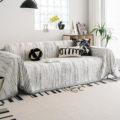 Chenille Box Cushion Sofa Slipcover