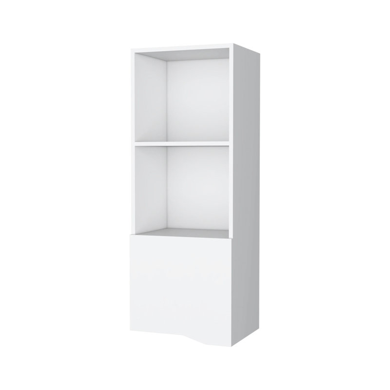 Stylish White Wall Mounted Cabinet With Mirror - Enhances Room Reflection Modern Storage For Adds Contemporary Flair, White