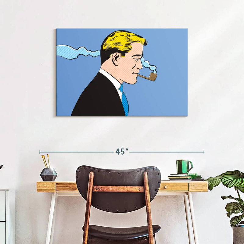 Leisha Man Smoking A Pipe, 24" H x 36" W