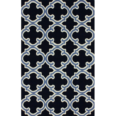 Tapis bleu marine / blanc Bodmin