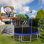 Trampoline 16 pieds avec barre d'équilibre et panier de basketball-116024806