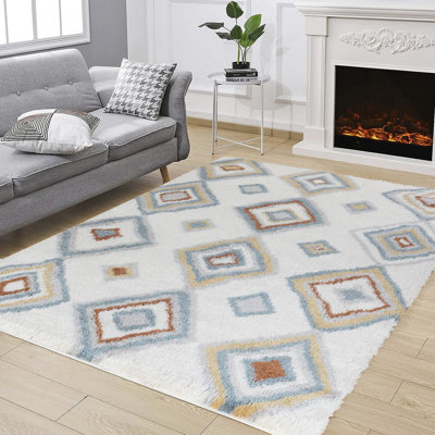 Tapis ivoire à poils longs Loft
