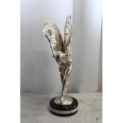 Sculpture Spirit of Extase bronze argenté Rolls Royce 10 po x 15 po x H 24 po