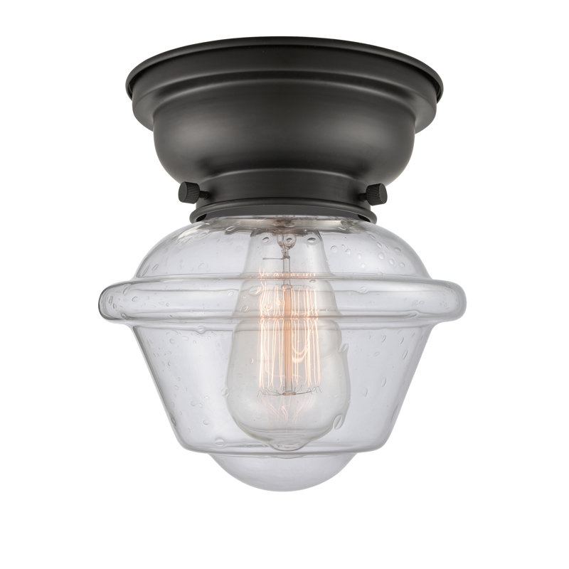 Plafonnier encastré 1 lumière 7,5 po Baptiste, Ampoule non incluse, Grainé, Noir mat