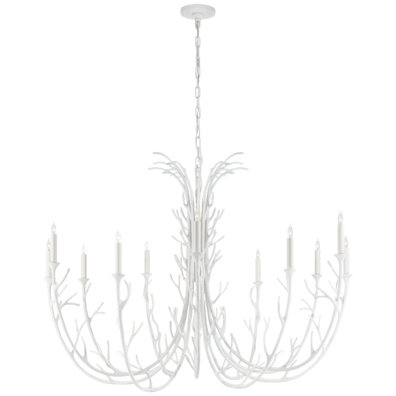 Julie Neill Silva Grande Chandelier, Plaster White