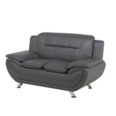 Katarina 2 Seater Faux Leather Loveseat