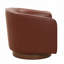 Fauteuil demi-tonneau pivotant en similicuir