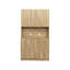 Armoire de cuisine 70,87 po de hauteur, avec 6 portes, 1 tablette ouverte et 1 tiroir pour la chambre à coucher, chêne rustique-701369059