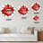 Valentines Day Red Woman Lips - Modern wall clock-93600926