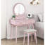 Meuble-lavabo merveilleux avec tabouret et miroir - Magnifique chambre à coucher et tiroirs