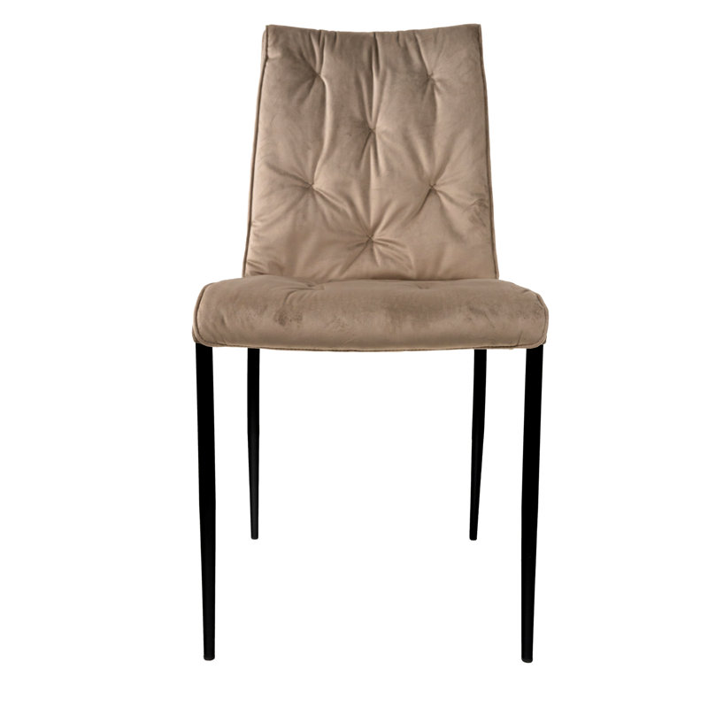 Antwuan 47cm H Tufted Upholstered Side Chair in Beige