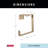 Delta Vero Wall Mount Square Open Towel Ring Bath Hardware Accessory-11181230