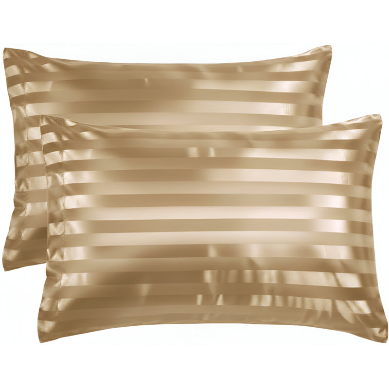 Synthea Luxurious Microfiber Pillow Covers Set of 2 - Soft, Durable & Stylish Pillowcases, Beige