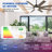 Farmhouse 60" 8-Blade Large 3CCT LED Windmill Ceiling Fan with Light and Remote Control