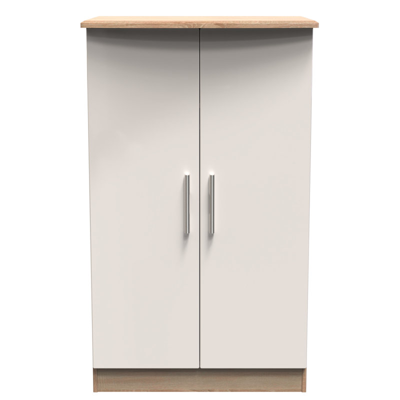 Birriel Manufactured Wood Wardrobe, Kashmir Gloss/Bardolino Oak
