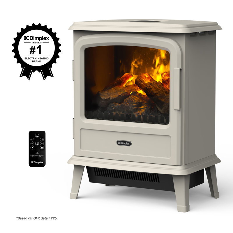 Dimplex Evandale Pebble Optimyst Water Vapour Technology Electric Stove Fire, 44cm W, Pebble Grey