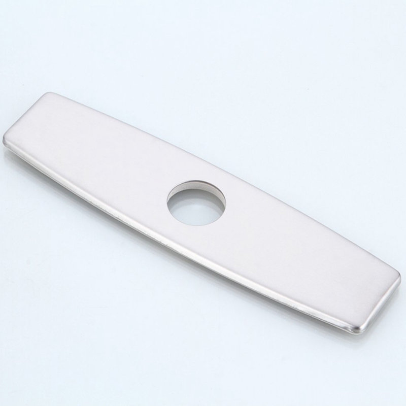 Plaque de protection pour trou de lavabo, Nickel brossé