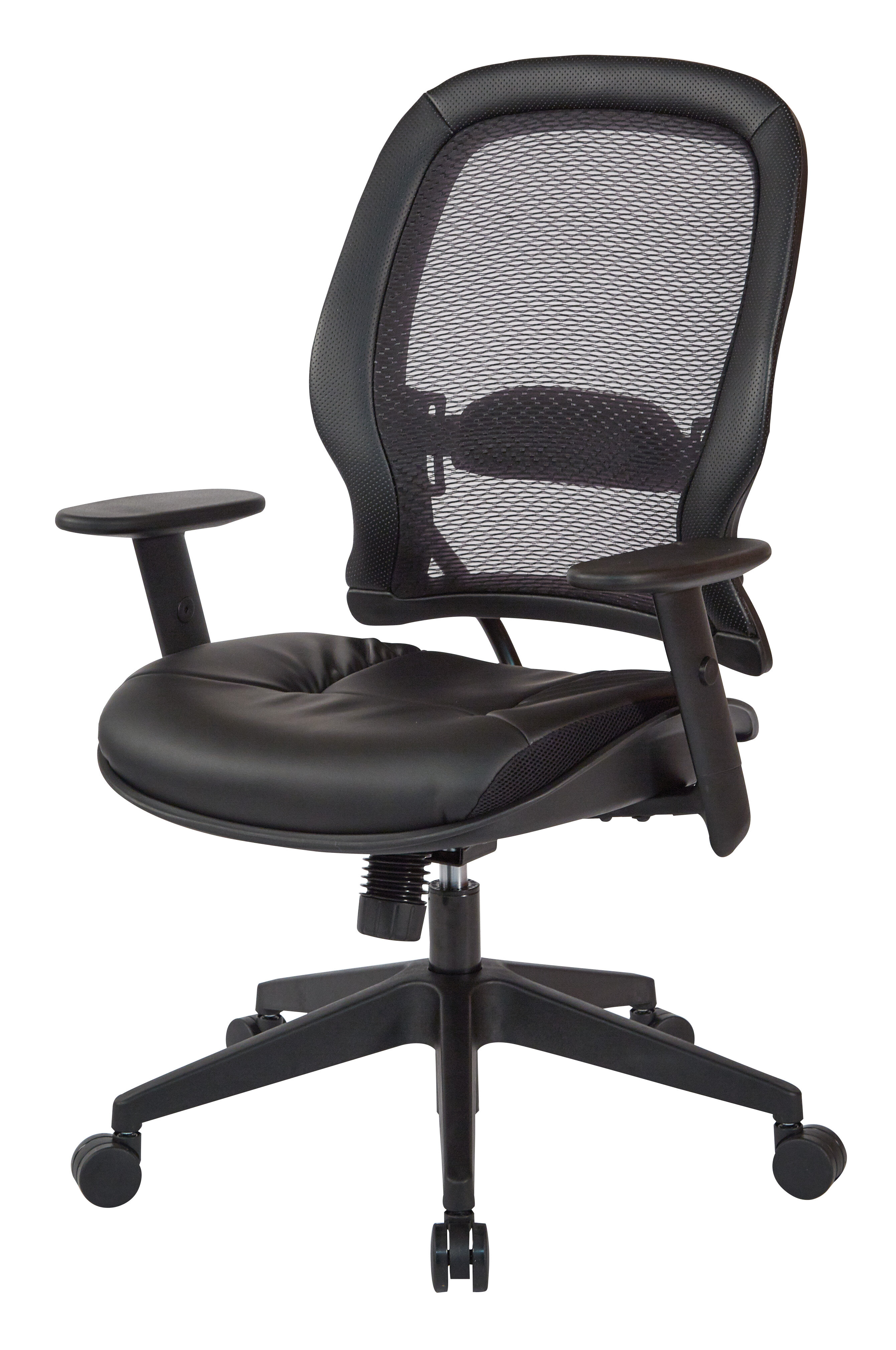 Leather Office Chair - Black - Space Seating by Office Star Products