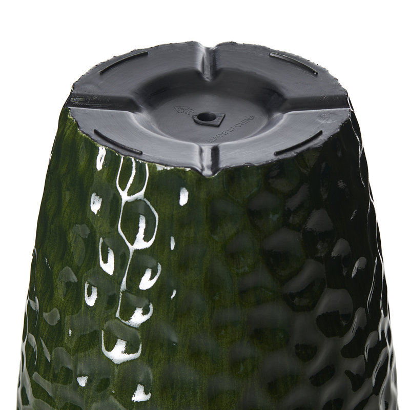 23.75"H Set Of 2 Oversized Eco-Friendly PP And Stone Honeycomb Textured Green Tall Plastic Planter, Green