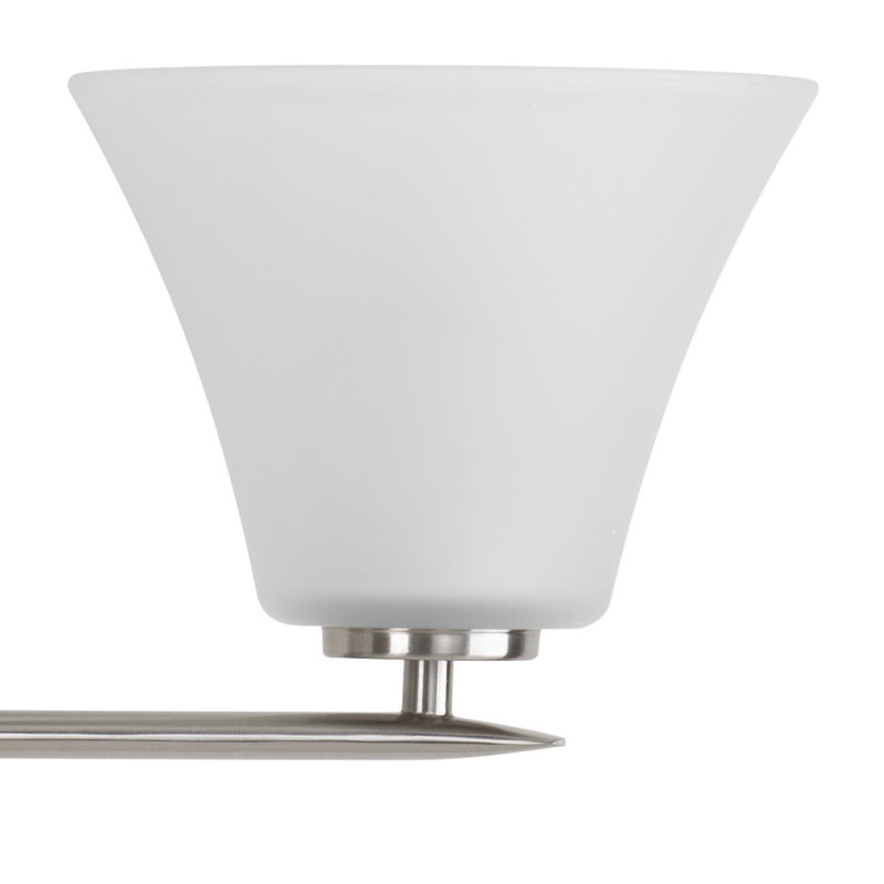 Éclairage pour salle de bain 3 lumières Karla, Nickel brossé