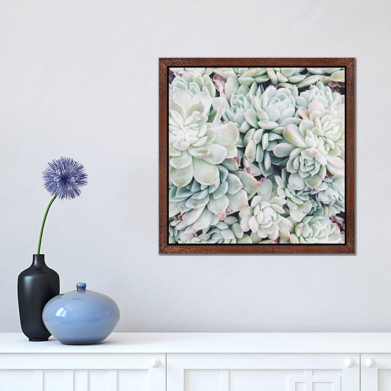 Primrose Green by Chelsea Victoria - Floater Frame Print on Canvas, Brown