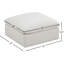 Repose-pieds carré standard en velours de 35 po Atis-1483320008