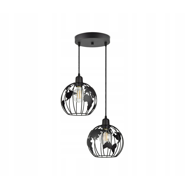 Hourani 2 - Light Sphere Pendant, Black, Black