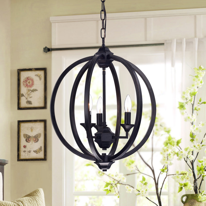 Minneota 3 - Light Dimmable Globe Chandelier