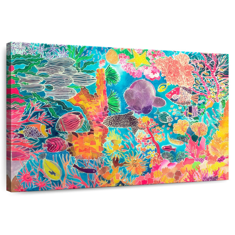 Brampt Tropical Coral, 30" H x 45" W
