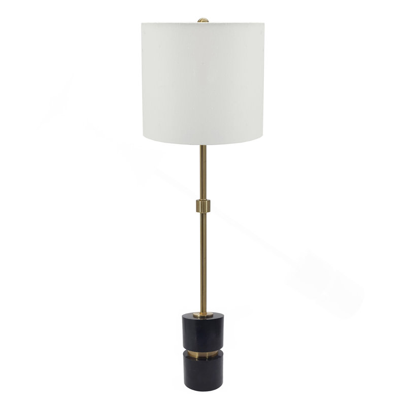 D10x34 "Marbre noir Peraro et lampe de métal 1A / RTC