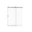 Porte de douche coulissante simple sans cadre à fermeture en douceur de 56 à 60 po x H 76 po, verre trempé de 1/4 po (6 mm) avec revêtement antidéflagrant par livraison express-115606812