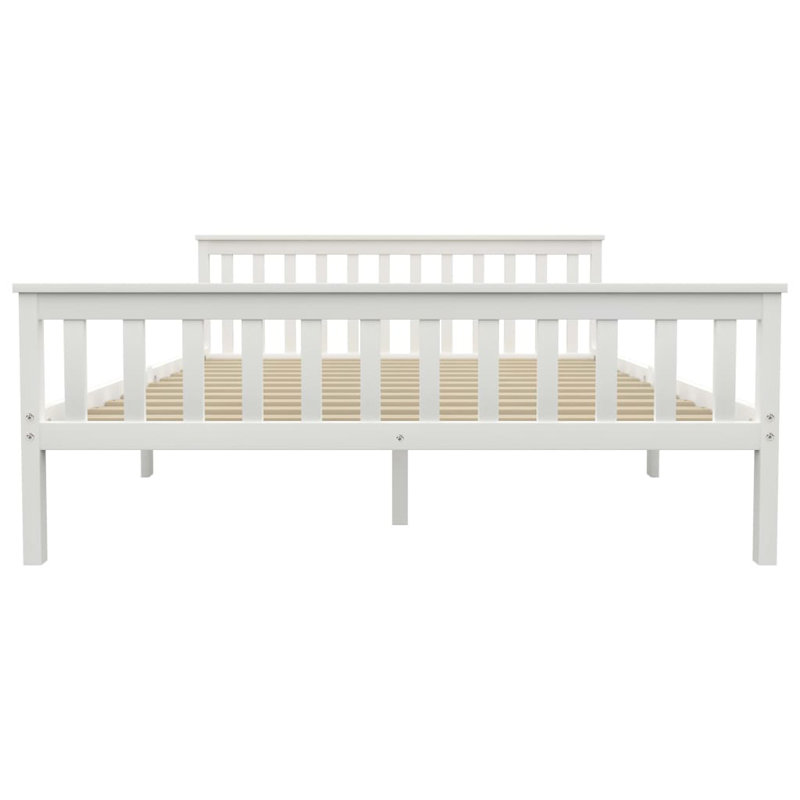 Whitworth Solid Wood Bed, European Kingsize (160 x 200cm), white