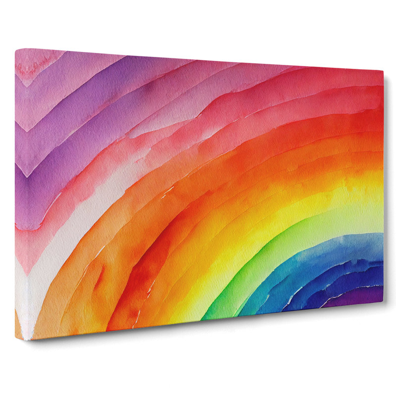 Watercolour Rainbow Art Vol.3 Abstract - Wrapped Canvas, 50cm H x 76cm W x 3cm D