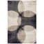 Tapis Fennel2 Modern Circles géométriques gris et noir, lavable à la machine, antidérapant, à poils courts, pour l'intérieur et l'extérieur, adapté aux animaux domestiques, idéal pour le salon, la chambre, la salle à manger, l'entrée, le corridor ou le bureau.-1628459318