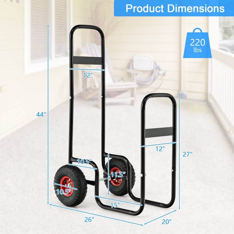 20'' W Steel Log Rack
