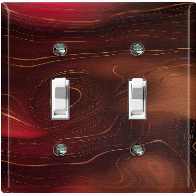 Patterned 2 - Gang Toggle Light Switch Standard Wall Plate