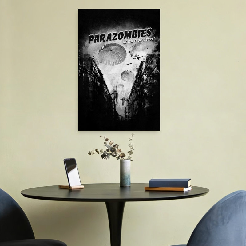 Death From Above Zombies Surreal Contemporary Bird Architecture City Wall Art Print, 60.96cm H x 40.64cm W