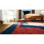 Magnifique tapis chinois antique en laine à motif géométrique Art Deco