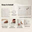 Levede Felt Notice Board 6 Pack Wall Tiles Pin Board Self Adhesive Beige 30x30cm-134392395