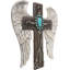 Croix murale en faux cuir Southwest Angel Wings